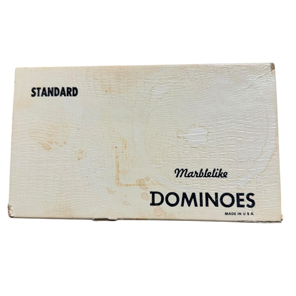 Vintage Puremco Marblelike Dominoes No 616 Double Six Set Made in USA Waco Texas